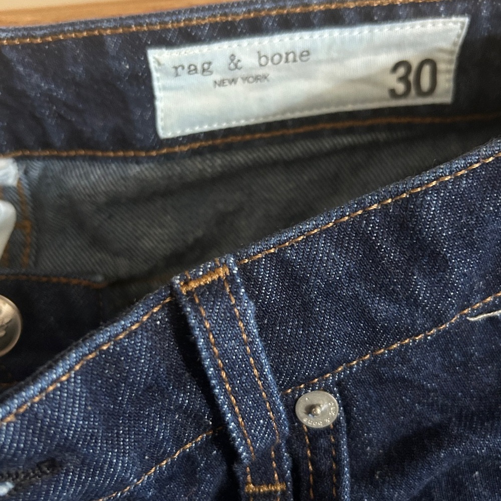 Rag & Bone Women's Dark Blue Ankle Jeans